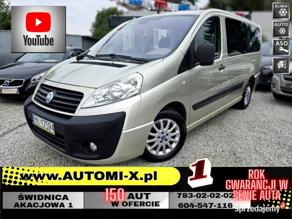 Fiat Scudo LONG 20HDI Nawiewy Panorama 8 Os HAK Świdnica sprzedam