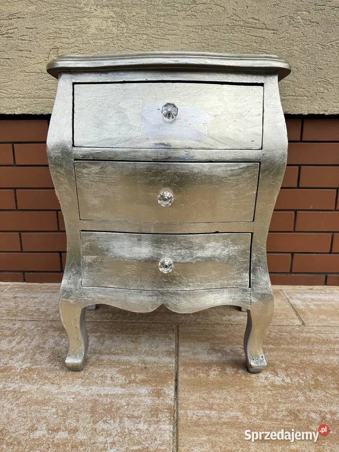 Szafka z szufladami srebrna nocna glamour stolik Garwolin