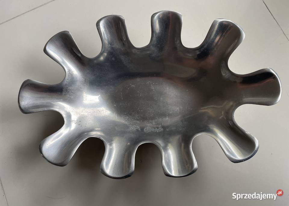 Duża Aluminiowa patera Kleks vintage Toruń