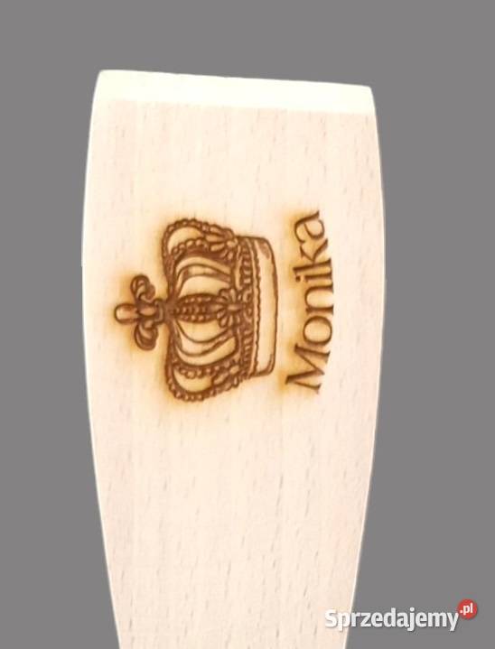 Łopatka drewniana prosta kuchenna z grawerem Chrzanów