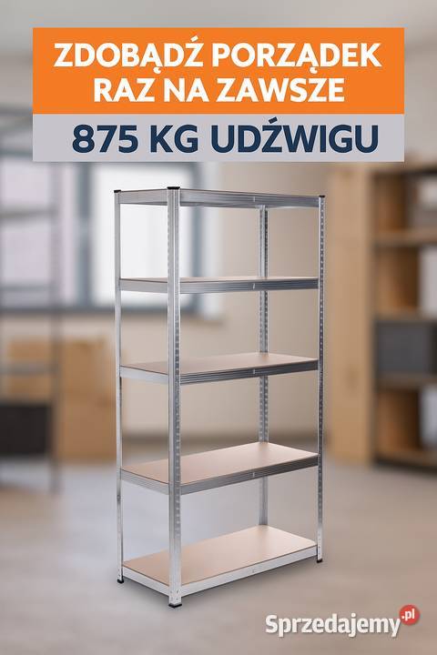 Regał Magazynowy Metalowy 180x90x40 GARAŻ Regały Józefów