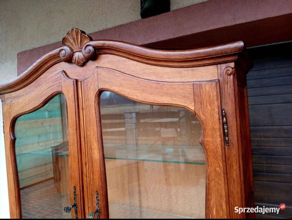 Witryna Biblioteczka Komoda Ludwikowska Stylowa Kredensy i witryny dolnośląskie Kamienna Góra