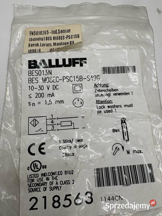 Balluff BES013N BES M08ECPSC15BS49G Pozostałe Warszawa sprzedam