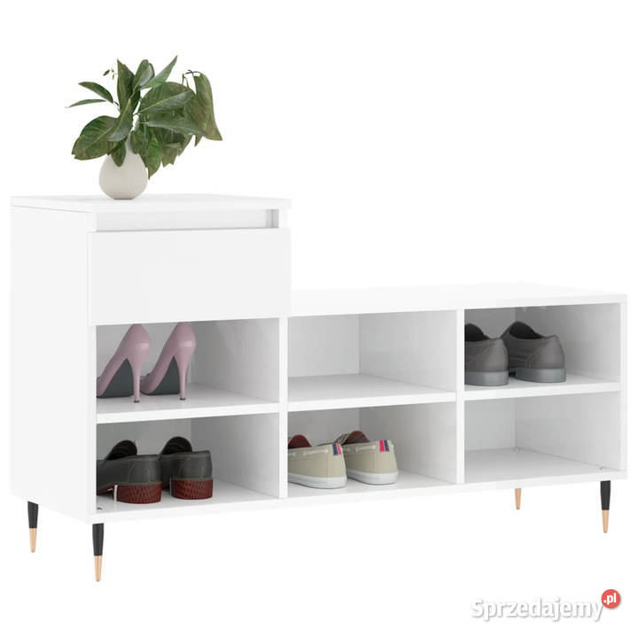 Szafka na buty wysoki połysk biała 102x36x60 Warszawa