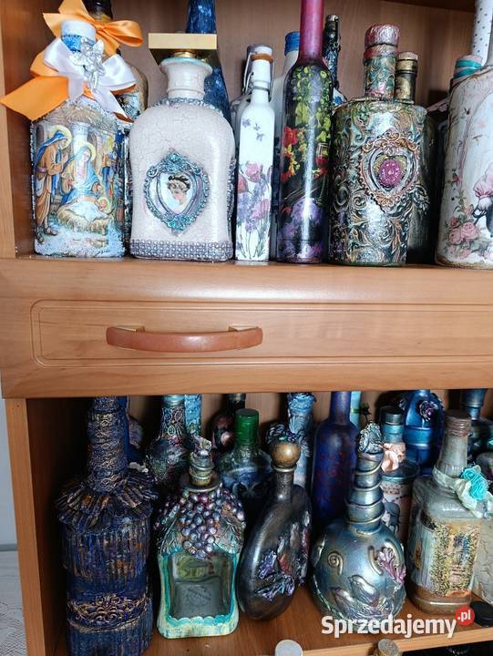 Wyprzedaż butelek decoupage Wieliczka sprzedam