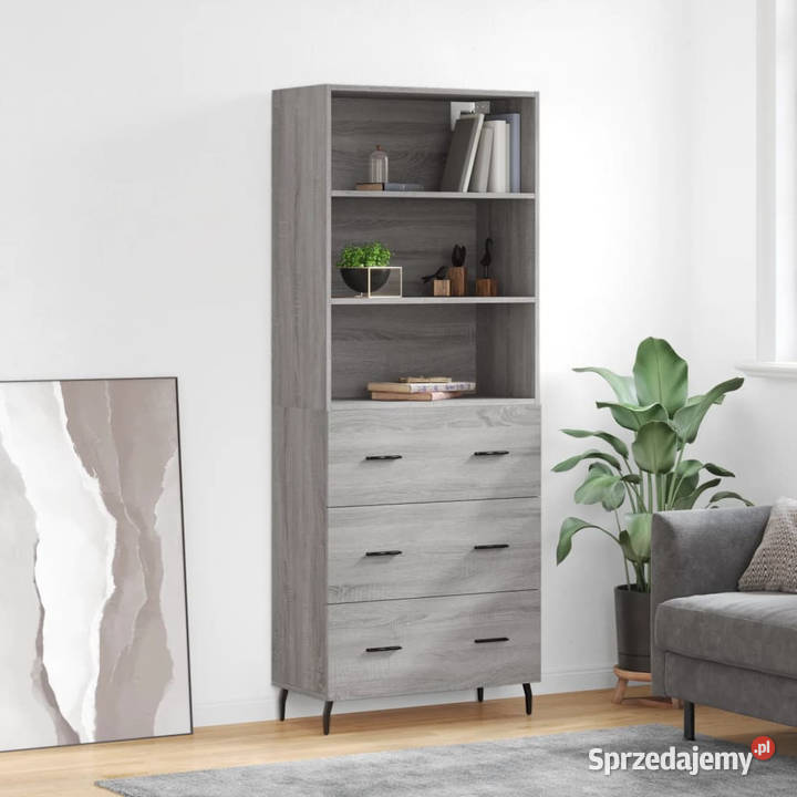 Witrynka szary dąb sonoma 695x34x180 materiał