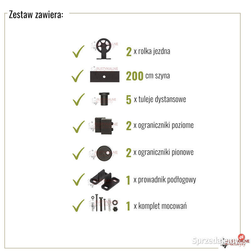 Prowadnica ścienna do drzwi jednoskrzydłowych świętokrzyskie Chmielnik