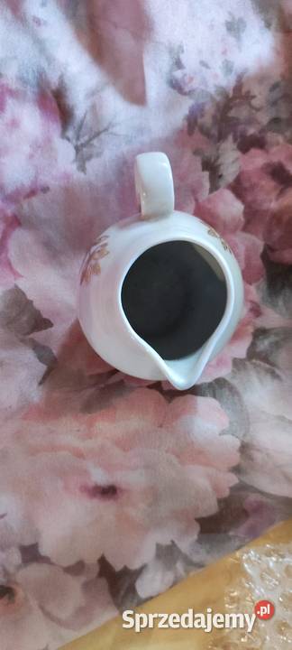 Mały mlecznik porcelana Kahla Turyngia biel Wrocław