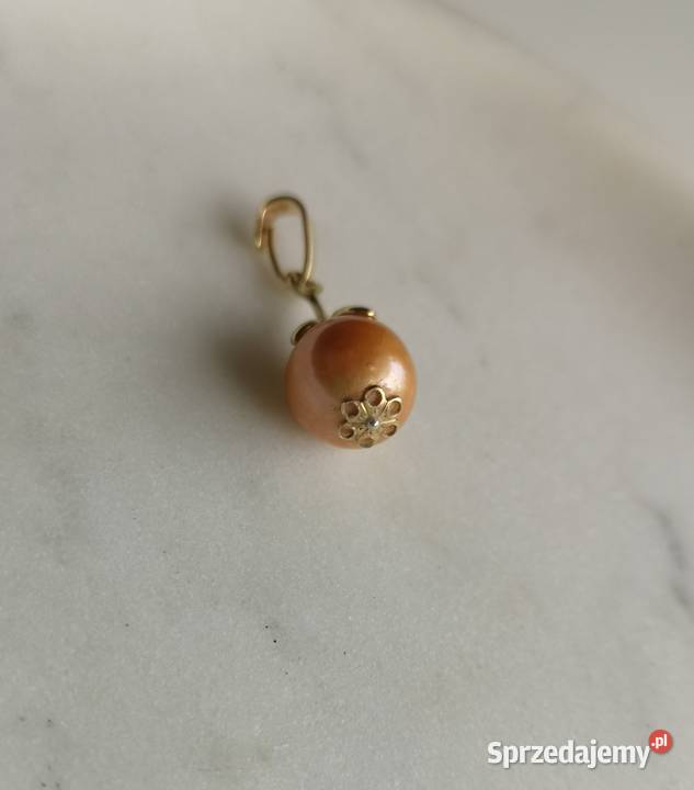 zawieszka złota perła 19 e Wisiorki Toruń