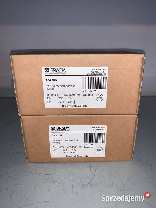 Brady Targhetta 9x35 non adhesive x2 pack x Warszawa