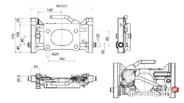 Płyta adaptacyjna 311 mm H160 057311420A11 Kamionna