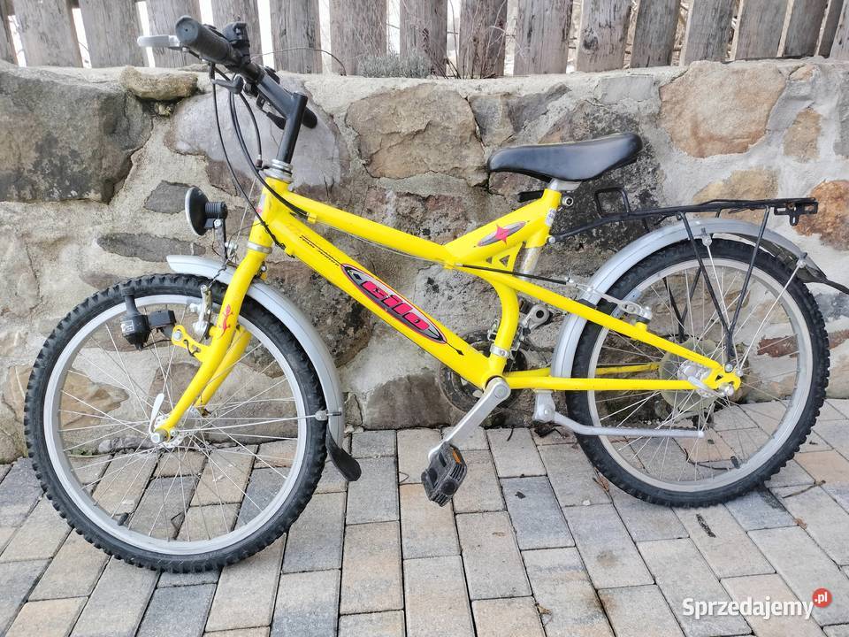 Żółty rower dziecięcy cilo team junior lubelskie