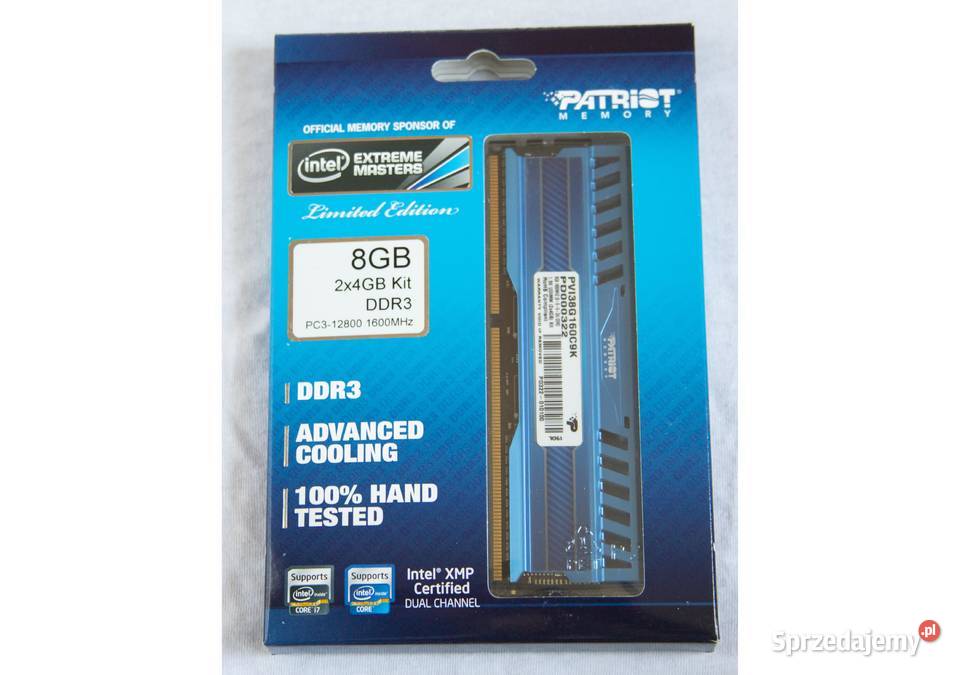 Pamięć DDR3 Patriot Intel Extreme Masters 1600 Gdańsk