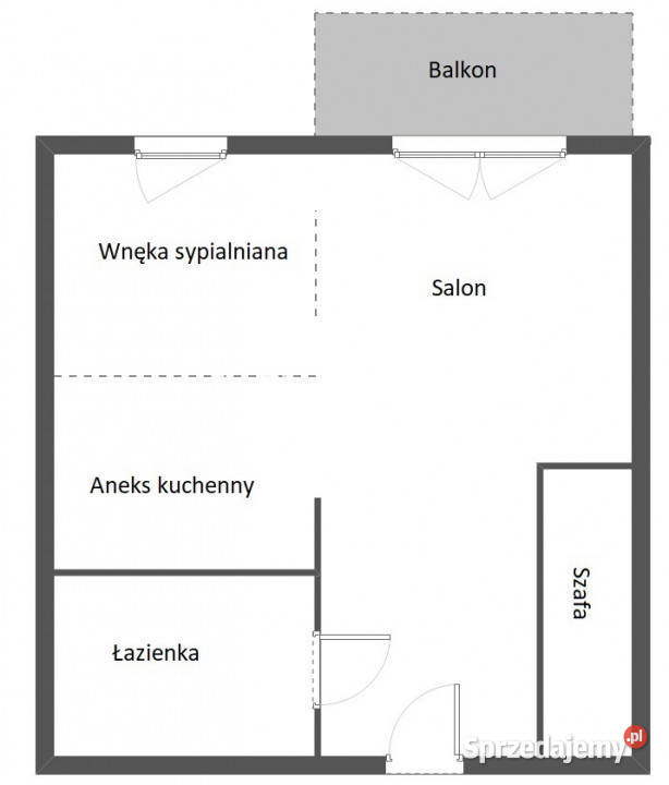 Kawalerka os Jarzębinowe balkon 30.92m2 Szczecin