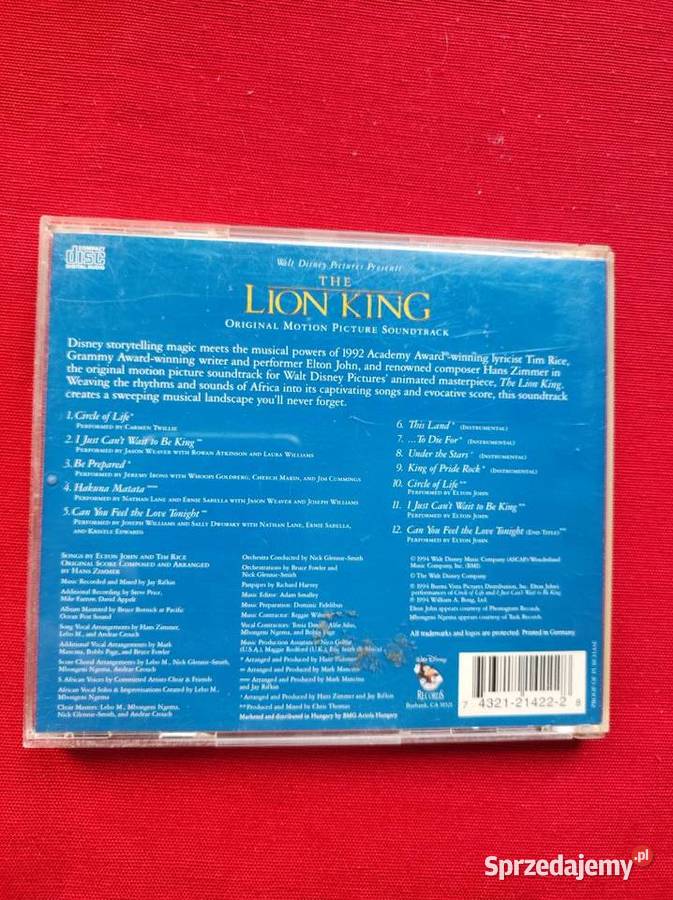1994 Walt Disney Lion King Król Lew Kielce