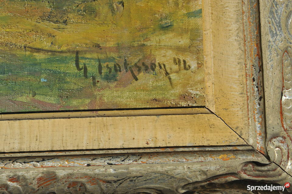 Wielki piękny pejzaż antyk Wrocław