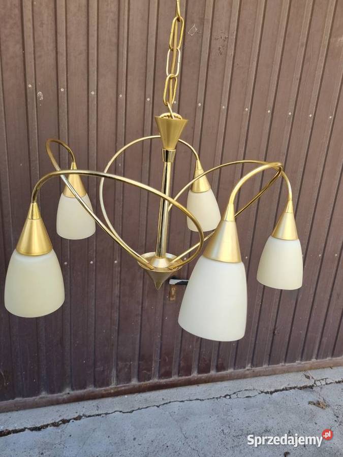 Żyrandol vintage PRL mosiądz mazowieckie Płock