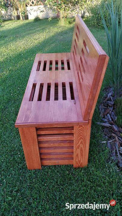 Skrzynia ze składanym odchylonym oparciem ławka Radków