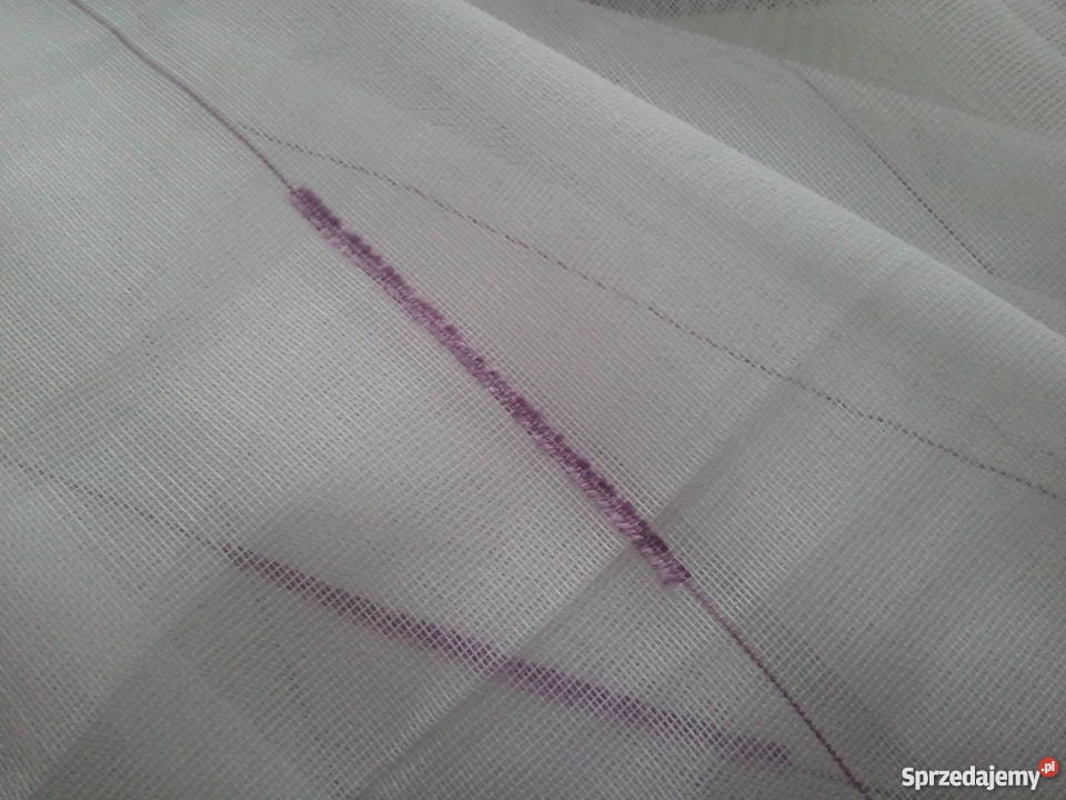 Firanafiranka w prążki czerwone wrzosowe wys300 Radom