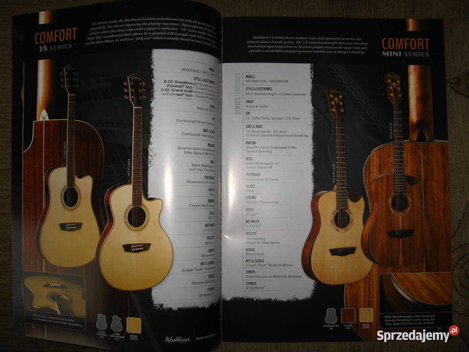 Washburn Guitars catalog 2016 katalog gitar pomorskie Kępice sprzedam