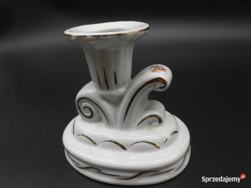 Porcelanowy świecznik lichtarz Raszków