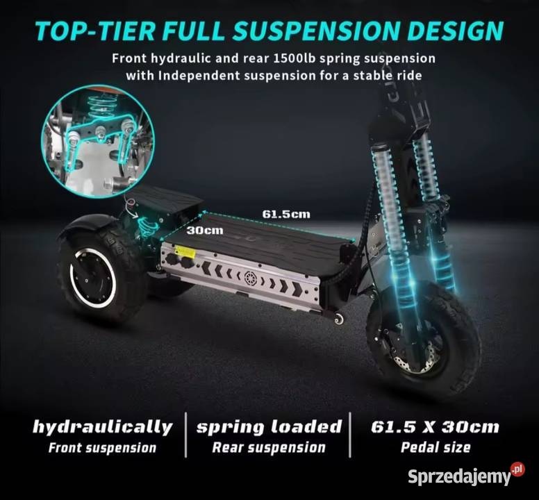 Hulajnoga elektryczna OOTD T30 3200W podwójny Łapsze Niżne sprzedam