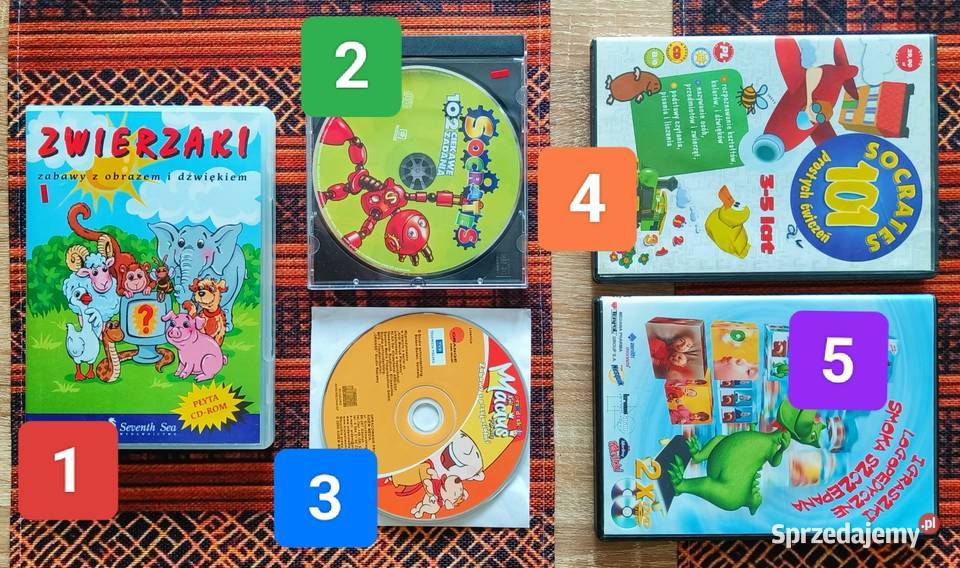 Gry edukacyjne interaktywne CDROM DVD Komputerowe PC Zawory