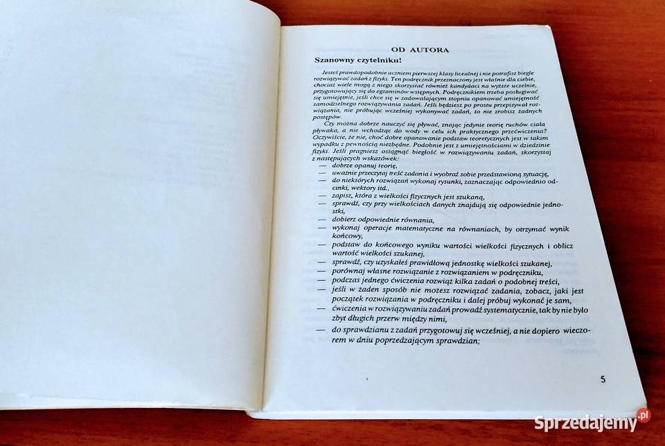 Zbiór zadań z fizyki z rozwiązaniami klasy 1 I