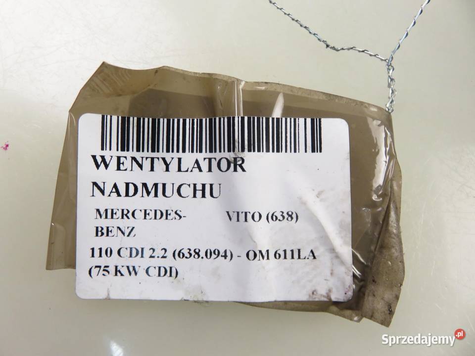 DMUCHAWA MERCEDESBENZ VITO 638 651586K N030699P osobowe