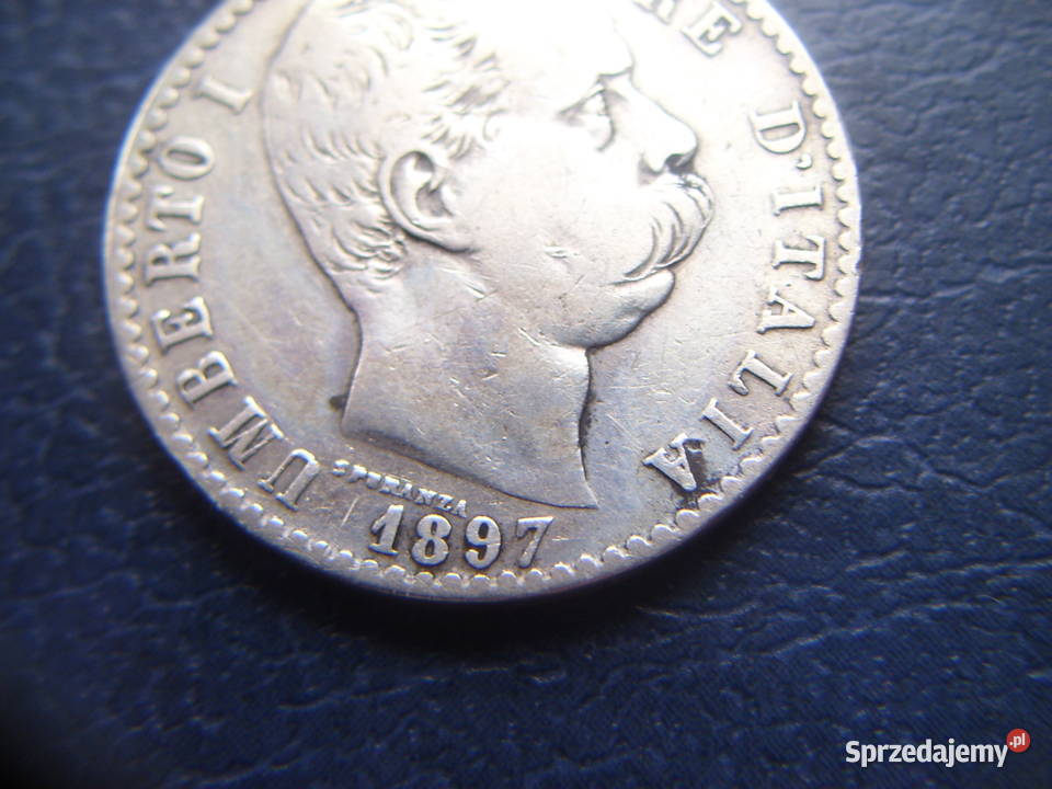 Stare monety 2 lir 1897 Włochy srebro sprzedam