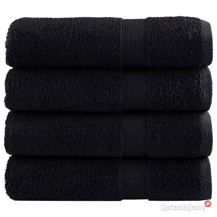 Ręczniki premium SOLUND 4 czarne 70x140 600 g mazowieckie Warszawa