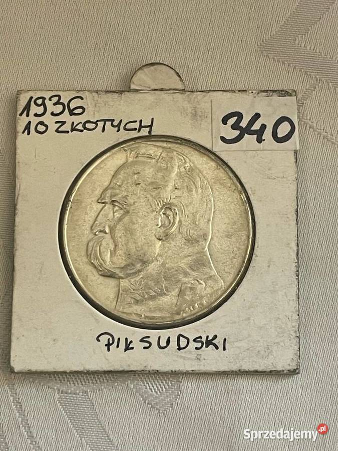 Srebrna moneta 10 Józef Piłsudski 1936 Kraków