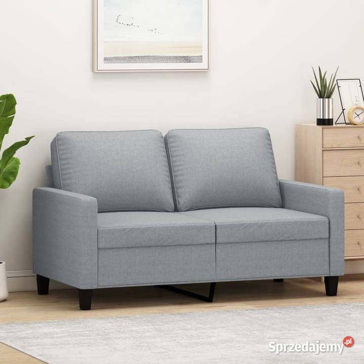 Sofa 2osobowa jasnoszara 120 tapicerowana Warszawa sprzedam