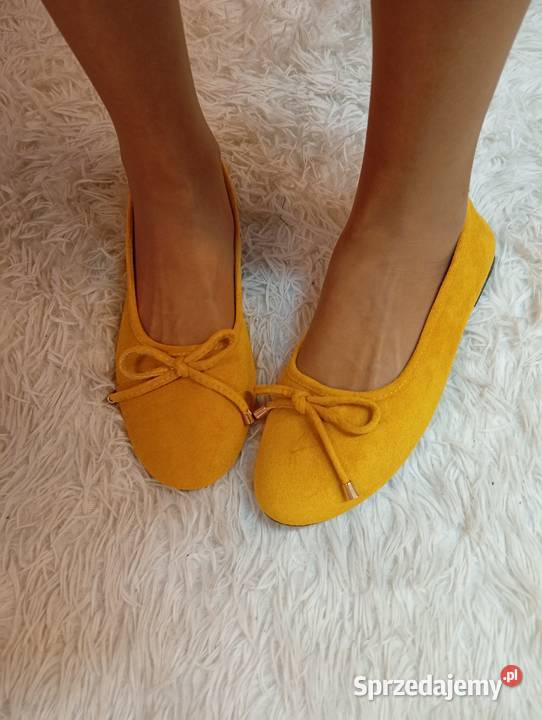 4041 Żółte baleriny wieczorowe Nowe Kraków sprzedam
