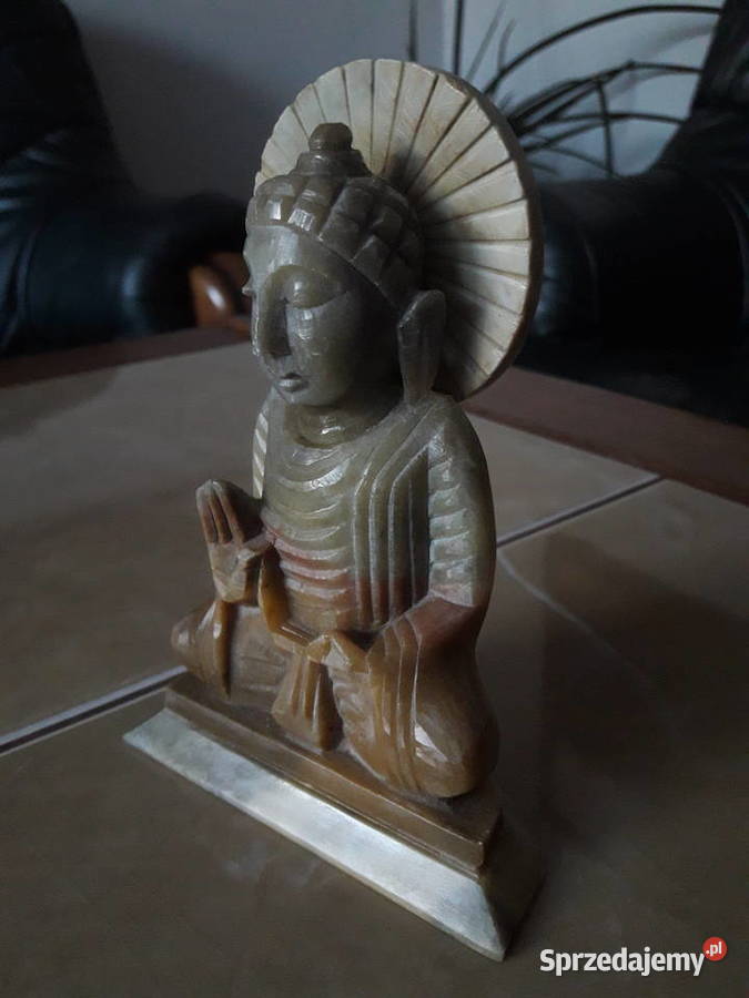 Figurka Buddy Sakjamuni kamień naturalny Janów Lubelski