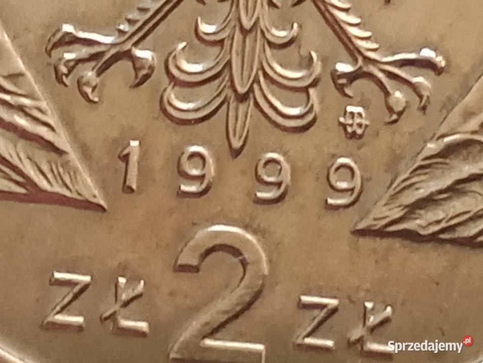 Moneta 2zl 1999 r Wilki Seria Zwierzęta świata wielkopolskie Mosina