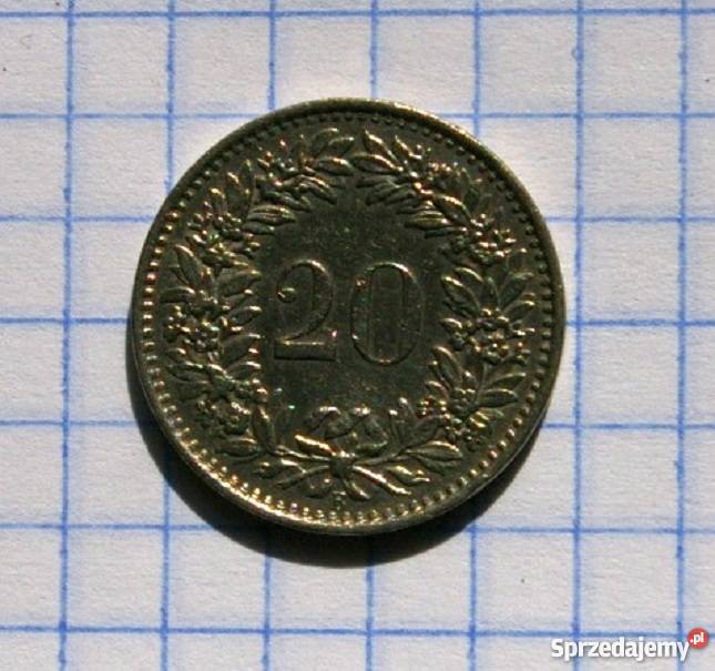20 RAPPÓW 20 CENTYMÓW 1961 SZWAJCARIA