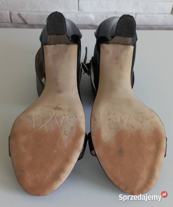 Damskie sandały na obcasie Venezia czarne Chrzanów