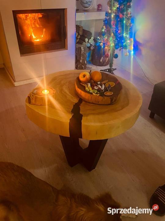 Stolik kawowy żywica epoksydowa loft łódzkie Rudzisko