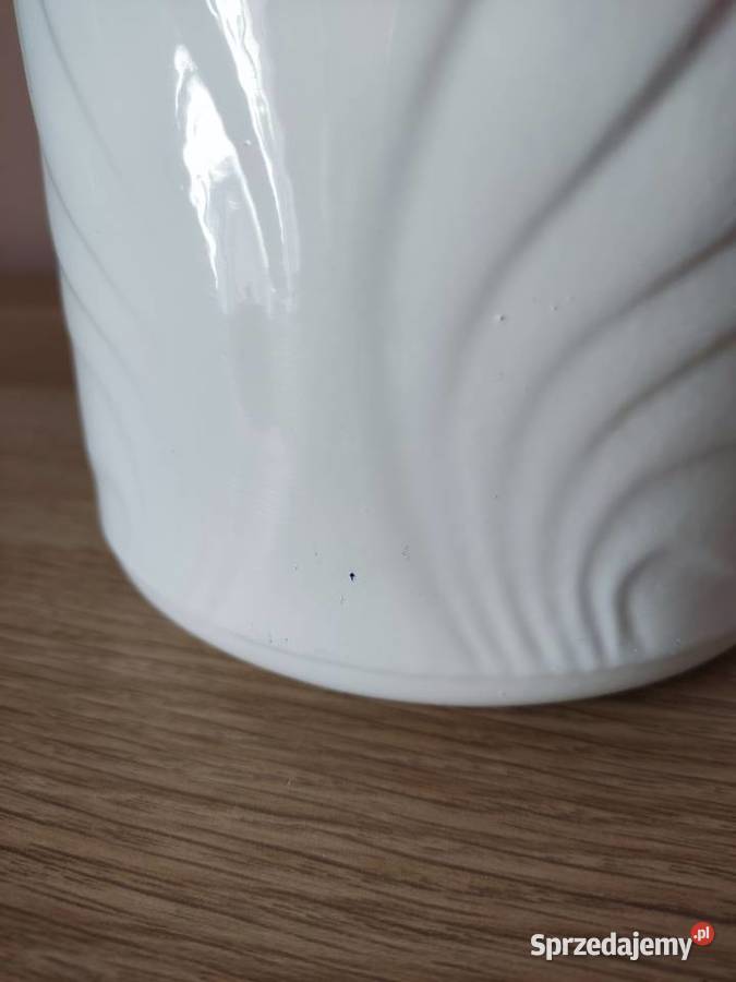 Doniczka donica osłonka ceramiczna biała fi 14