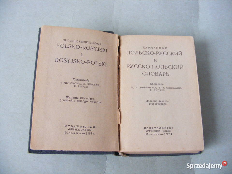 Słownik niemiecko polski Słownik polsko rosyjski dolnośląskie Oborniki Śląskie sprzedam