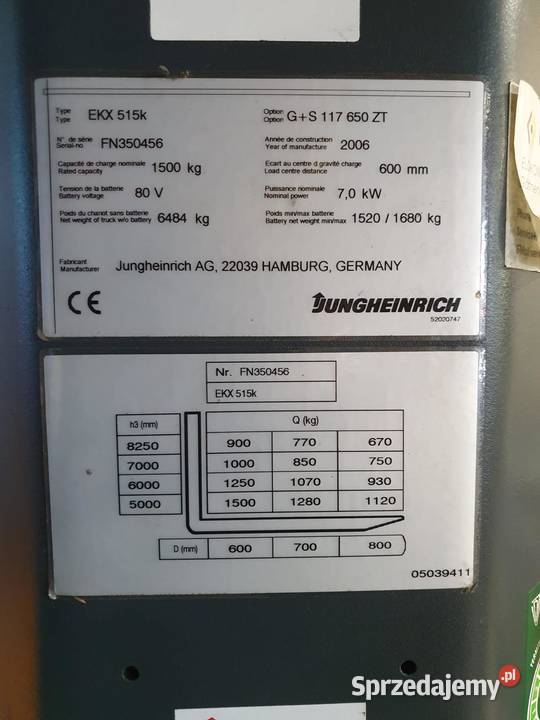 Wózki Jungheinrich EKX515k mazowieckie Radom