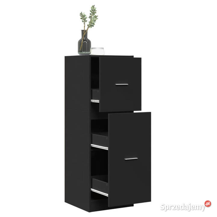 Szafka apteczna czarna 40x41x118 materiał