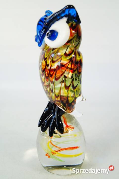 MURANO style SOWA figura symbol mądrości szkło