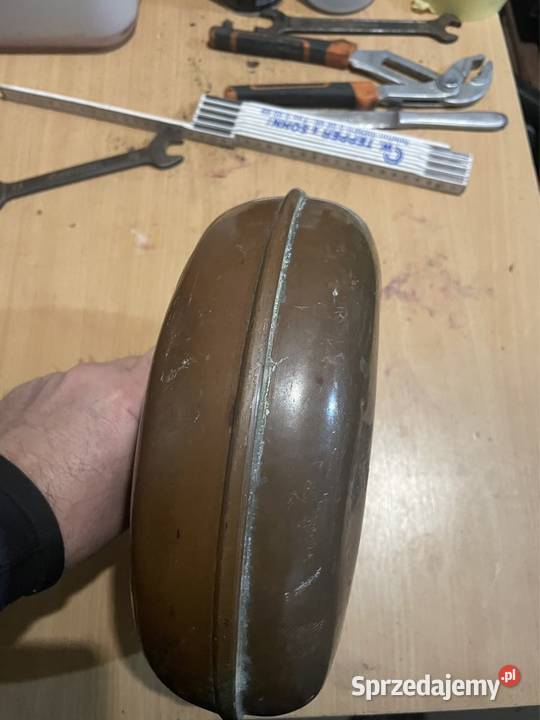 Termofor miedziany loft vintage PRL lampa