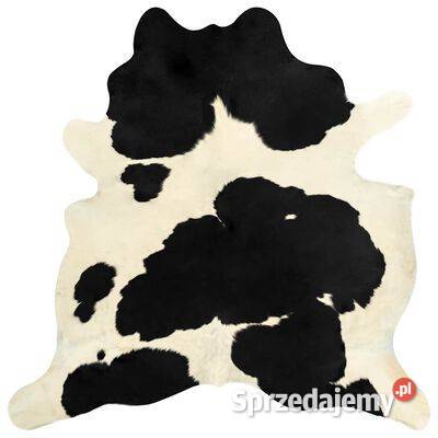 vidaXL Dywan z krowiej skóry czarnobiały 150x170