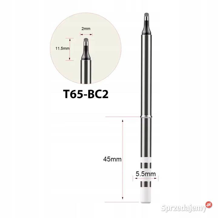 Zestaw Grotów T65 3 Do Lutownic T65 55 mm 45 mm Narzędzia Ludźmierz sprzedam
