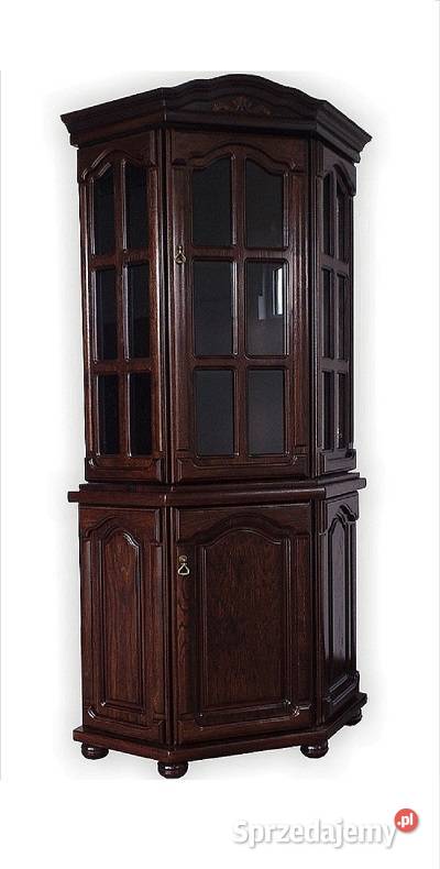 Witryna Narożna 70 bez Szprosów Wenge Orzech 70cm