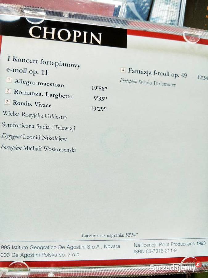 Chopin koncert fortepianowy Fantazja księgarnie klasyczna Warszawa sprzedam