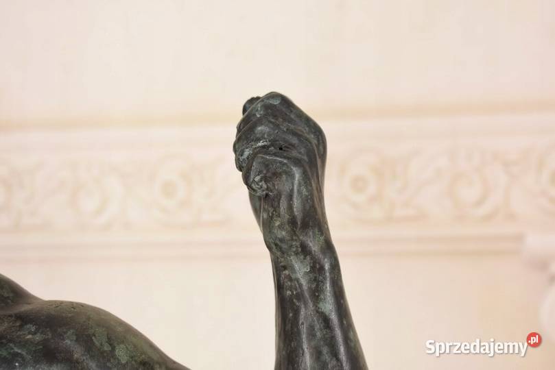 Ogromna Rzeźba wg Auguste Rodin Męski Akt Adam Kraków